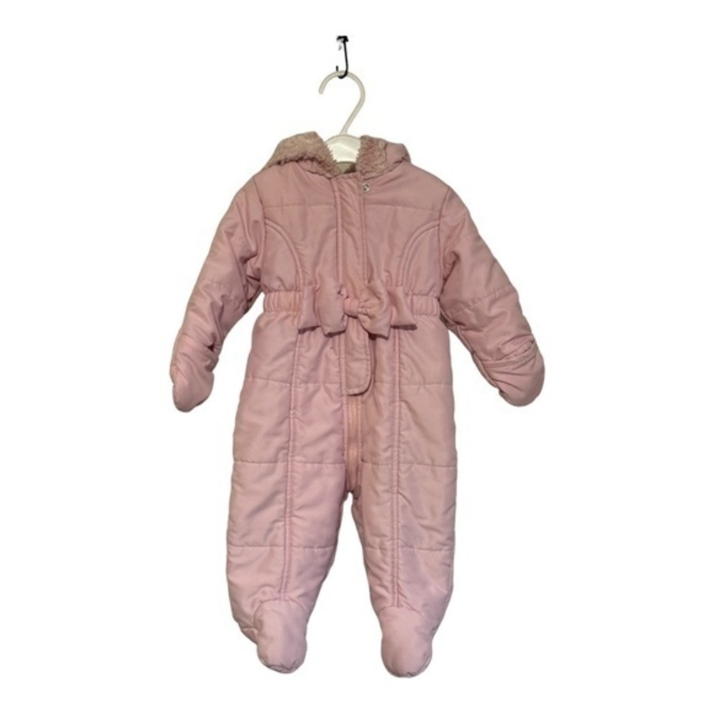 First Impressions Infant Pink Hooded Snowsuit Size 6-9 Months